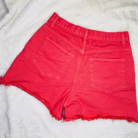 Vintage Pink High Rise Cut Off Jean Short Junior 9 - Picture 2 of 6